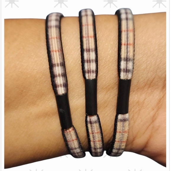 Luxury Inspired Plaid Hair ties 3pk - Picture 5 of 6